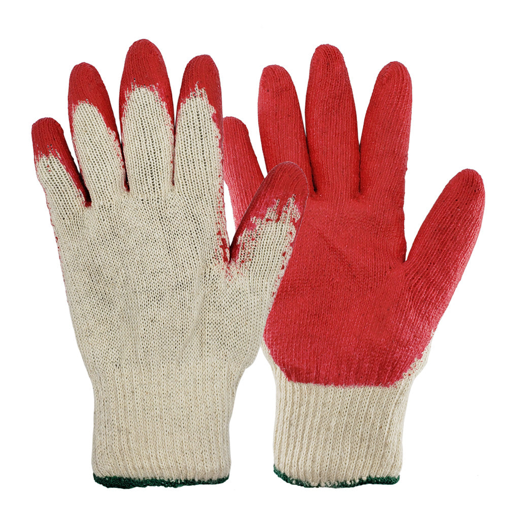 Red Latex Palm Coated Gloves