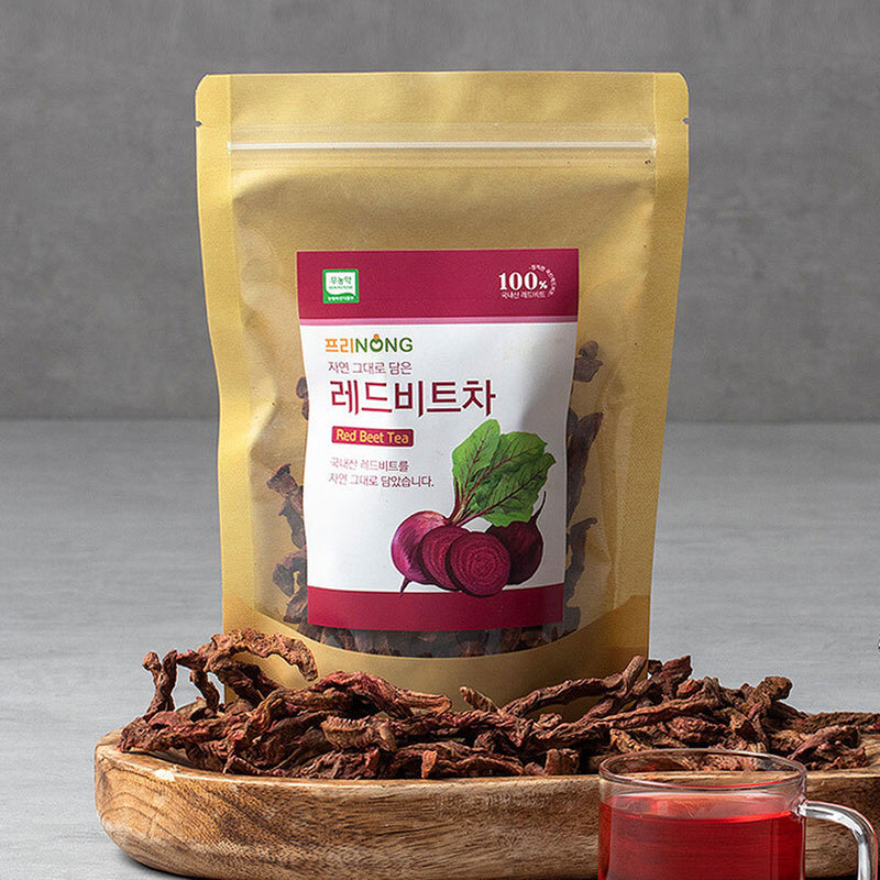 FREENONG 100% Natural Organic Pure Korean Red Beet & Sword Bean Tea Set for Detox Antioxidant Health Tea, Gut Health Tea Drink Beverage, No Sugar Caffeine, Red Beet 100g, Sword Bean 100g